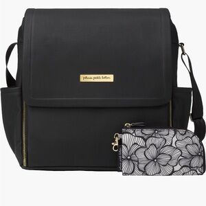 Petunia Pickle Bottom Black Boxy Backpack Diaper Bag